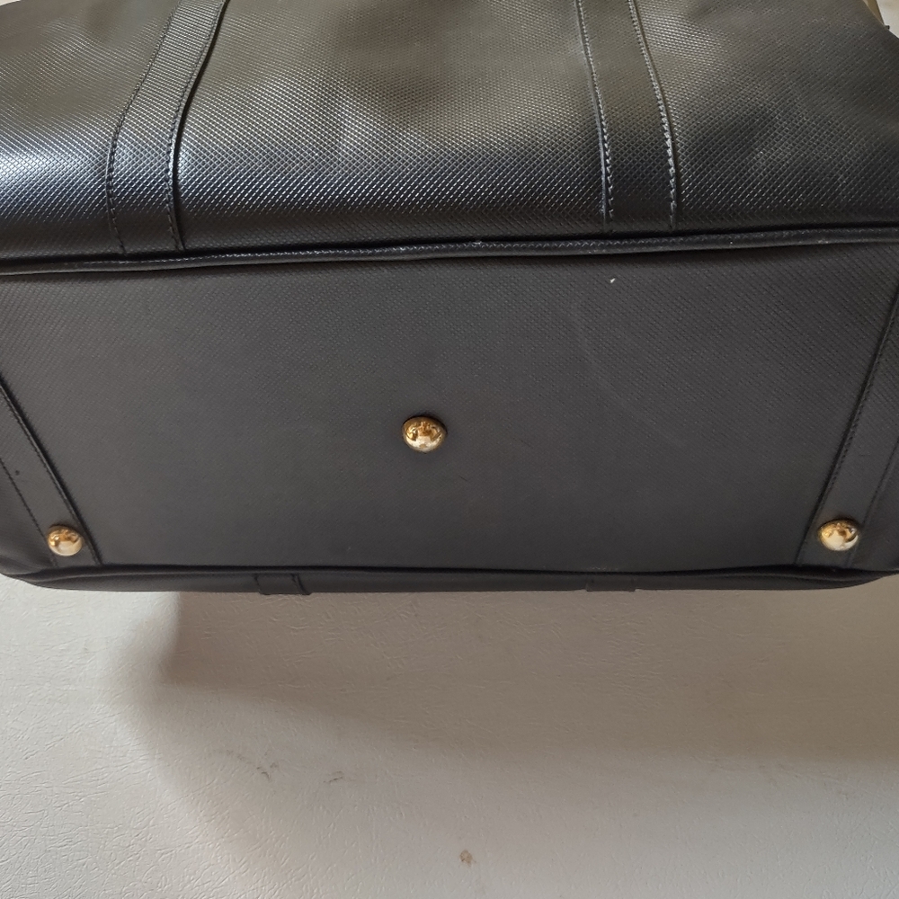 Vintage Bottega Veneta Weekend Bag large tote Travel Bag Black Leather - Picture 3 of 14